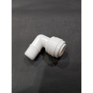 Elbow connector 1/4" male * 3/8 Tube RO hose
