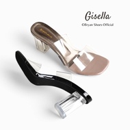 Bryan Gisella High Heels Party Shoes Women Cinderella Transparent Glass Tofu Heels 36-40 41-43