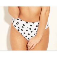 [ SUNN LAB ] Women's High Waist Bikini Bottom - Black/White Polka