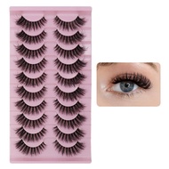 3d Mink False Eyelashes Natural Curling Anime Extensions Eyelash Tools Cosplay Makeup E5w8