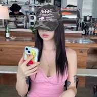 Aeae camouflage letter embroidered baseball cap niche sunshade sun protection visor hat for women