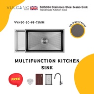 [READY STOCK] SUS 304 VULCANO MULTIFUNCTION KITCHEN SINK - VOLCANO - VVN 45 SERIES