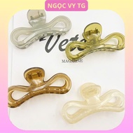 Cute acylic plastic bow hair clip