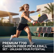 BSKT T700 Gradient Matte Pickleball Paddle Carbon Single/Double Paddle Set, Shock Absorption, Gift B
