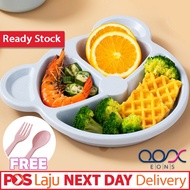 WEE DINER 💖  3 In 1 Children Tableware Set Kids Training Dish Plate Set Pinggan Kanak-kanak 儿童餐盘