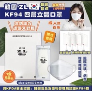11/4截單-韓國 ZL KF94 四層立體口罩
(1盒50個/獨立包裝)