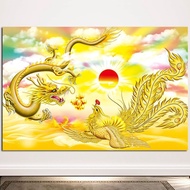 Chinese Dragon Painting Dragon Phoenix Chengxiang Hundred Birds Channel Phoenix Chanel Phoenix Chane