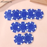 wbcaddaj 10 Pcs ABS Plastic Poker Chips Casino Texas Hold'em Poker Metal Coins 11.5g Chips Poker Gam