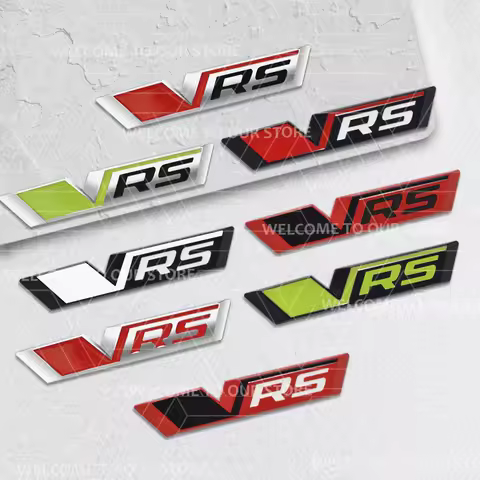 Auto 3D Metal VRS LOGO Grille Emblem Car Trunk Badge Sticker Decals Styling For Enyaq Elroq Karoq Oc