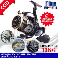 Reel Pancing HE1000 - 7000 10 Kg/ Reel Pancing Murah Kuat Power/ Reel Pancing Laut Tarikan Pancing M