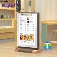 ATAYLOR Ads Display Stand, Label Holder Multi page Menu Card Holder, Multipurpose Acrylic Wooden Hol