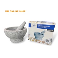 (READY STOCK) Lesung Batu/ Nature Granite Stone Mortar & Pestle VIP23.5