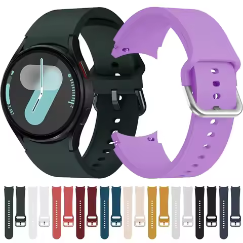 Silicone Strap for Samsung Galaxy Watch 7/6/5/4 40mm 44mm Color Buckle Bracelet for Galaxy 4 6 Class