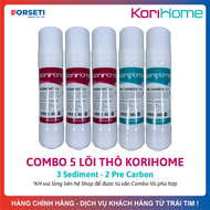 Combo 5 lõi lọc nước Korihome 3 sediment 2 Pre carbon - Hàng dùng cho các máy Wpk-G61 G-60S