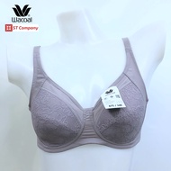 Wacoal Basic Bra สีเทา (Grey) รุ่น WB9M37 ไม่มีโครง Wireless Bra เต็มคัพ เก็บทรง 2 ตะขอ ฟองบาง วาโก้