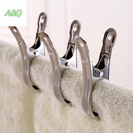 AQ 5/6/10/20pcs Stainless Steel Clips Clothespin Big Beach Chair Towel Clip Clamp for Quilt Windproo