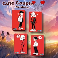 Cute Couple / Cute Cat (3) TNG Pelekat - Tng Touch N Go/Bank kad pelekat pelindung (Beli 4 Percuma 1