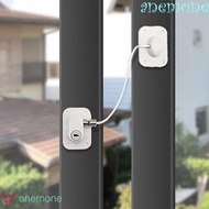 ANEMONE Code Lock Punch-free Cable Drawer Safety Lock 4-Wheel Limiter Padlock