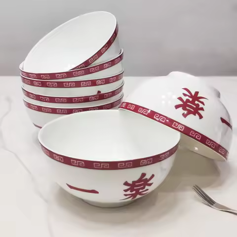 The anime "Naruto" Ichiraku ramen bowl, bone China ceramic instant noodle bowl, the same style as Na