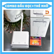 Combo CF, SD, TF card reader + 4GB CF memory card (Type C)