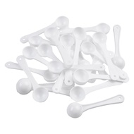 【BEST HOT】50pcs 1g White Plastic Measuring Spoon Gram Scoop Food Baking Medicine Powder