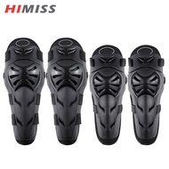 HIMISS 4Pcs Motorcycle Knee Pads Elbow Pads Kit Adjustable Quick Release Strap Elbow Knee Shin Guards For Motocross ATV Skating