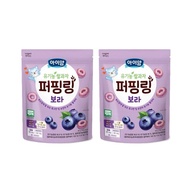 【韓國ILDONG FOODIS】 日東 米泡芙圈圈餅-藍莓 2入組