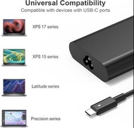 130W 交流電源轉接器 Type-C 充電器替換零件適用於戴爾 USB C 筆記型電腦充電器英國電源線  gawckp 130W AC Adapter Type-C Charger Replacem