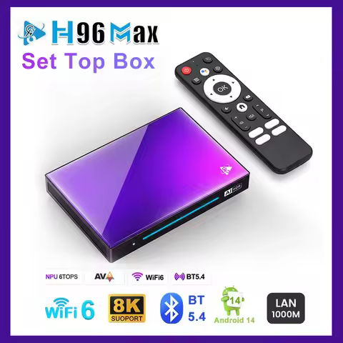 H96 Max M9 TV BOX Android 14.0 Rockchip RK3576 8-core AI Smart TV Box 8k Ultra HD Output 1000M/LAN A