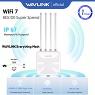 WAVLINK WiFi7 Outdoor Access Point Dual Band 2.4G+5G BE5400 Outdoor WiFi Mesh Extender with PoE/4x8d