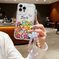 เคสโทรศัพท์แบบนุ่มลายดอกไม้ยิ้มฤดูร้อน Samsung S22 S24 S23 Ultra S20 S21 FE S23 Plus A55 A54 5G A14 