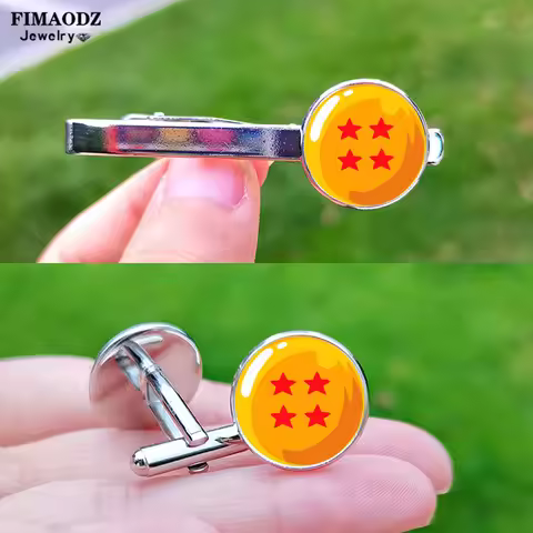 Newest 7 Stars Balls Cufflinks for Mens High Quality Glass Dome Boyfriend Shirt Cuff Links Wolf Anim