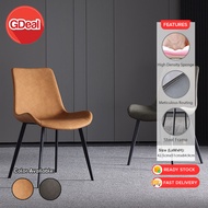 GDeal Nordic Modern Simple Light Luxury Dining Chair Italian Leather Chair Back Stool