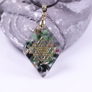 Orgonite Energy Crystal Natural Reiki Pendant Necklace Chakra Stone Eliminates Negative Energy Aura Crystal Pendant