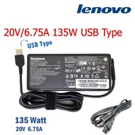 20V 6.75A USB 135W AC Adapter Laptop Charger For Lenovo Legion Y720 Y7000P P50 P51 P70 W540