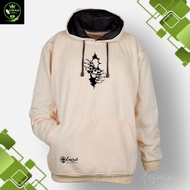 Original Cream Color Distro Men's Hoodie Sweater Jacket Big Size Jumbo M - XXL