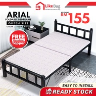 LIKE BUG :  Arial Queen Size Bedframe / Foldable Bed / Katil Lipat / Queen Bed / Single Bed / King Bed