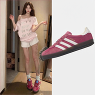 adidas | Adidas Gazelle Indoor รองเท้าผ้าใบลำลองสำหรับผู้หญิง ส้นแบน ทรงหัวมน พื้นยาง รองเท้าลำลอง ส