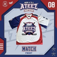 Men's Ateez Championship V-Neck Jersey Quick-Dry Breathable Casual 3D Print Fully Sublimated Short S