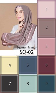 TUDUNG BAWAL ARIANI SATIN SILK SQUARE ARIANI