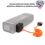 MUSLADY ZGCINE DT-AD200 Dummy แบตเตอรี่ปลั๊ก D-Tap สำหรับ Godox AD200/ AD200 Pro/ AD200 Pro II/ AD30