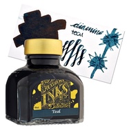 British Diamine Fountain Pen Ink Bottle, Diamine Teal Ink Bottle 80ml
