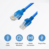 Kabel Internet LAN UTP RJ45 Cat 5e Pabrikan Siap Pakai Konektor Internet Modem ke Komputer Laptop Ma