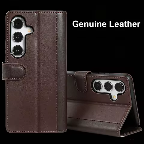 Sheepskin Genuine Leather Case For Samsung Galaxy S26 Plus A17 A16 A55 A37 A57 S24 S25 Plus S23 FE P