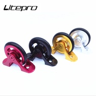 Folding Bike Fender Bearing Easy Wheels Aluminum Alloy Rubber Mud Removal Wheels Set For Brompton Bicycle Accessories