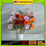 6 Heads 5PCS Zinnia Artificial Flower Bouquet Bunga Hiasan Ruang Tamu Decor Door Gift 假花束
