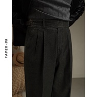Gurkha Style Retro High Waist Straight Leg Jeans