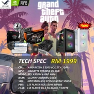 Promotion Gaming Desktop Pc Computer DIY RTX 3050 RTX 5060 RX 9070 XT RX 7600 XT RTX 5080 12400F 147