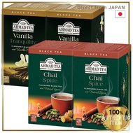 AHMAD TEA Chai Spice Vanilla Tea Bags Assortment Set 2 Types 80 Bags (Chai 40 Bags Vanilla 40 Bags, 