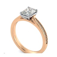 CVD Diamond Solitaire Ring Real 9K Gold 1.05 ct HPHT Lab Grown 100 Water (D) VS1 With IGI Certificat
